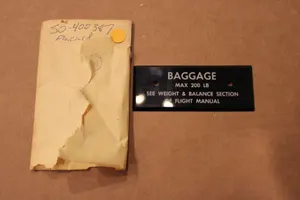 Beechcraft P/N 50-400387 Placard